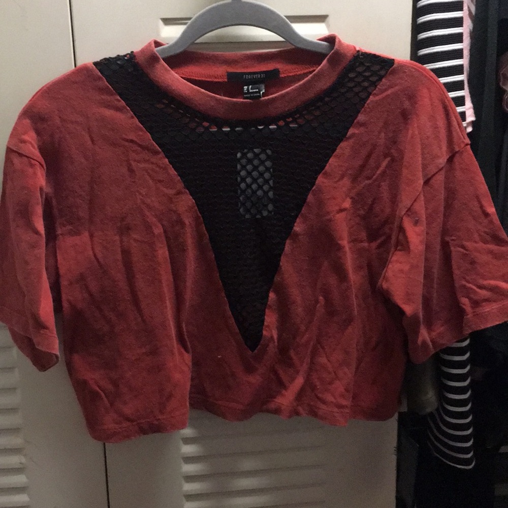 Forever 21 red crop top